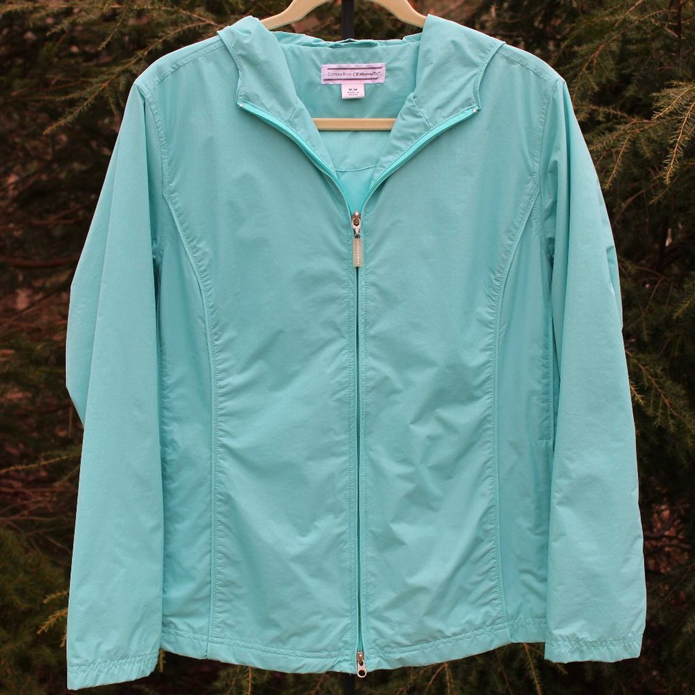 Cutter & Buck CB Weathertec Tonal-Print Hooded Windbreaker
